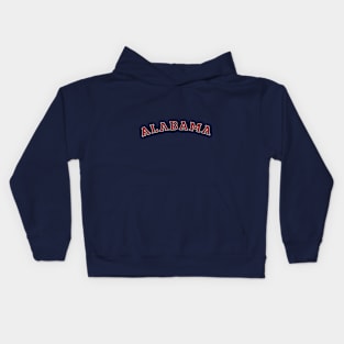 Alabama State Simple Typography Kids Hoodie